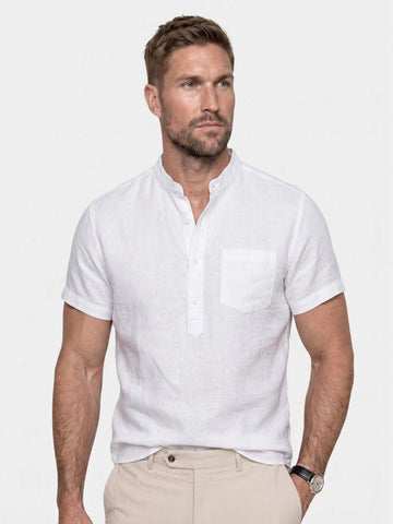 White Wellspring Linen T-Shirt