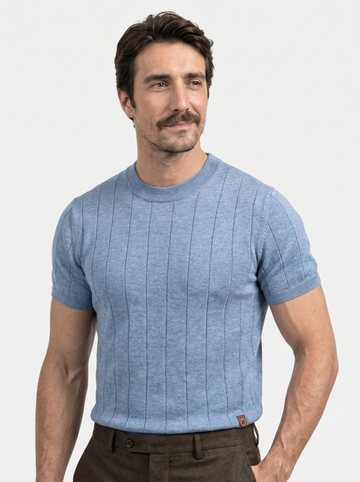 Garrison Texture Crew Top T-Shirt - Cross & Crown